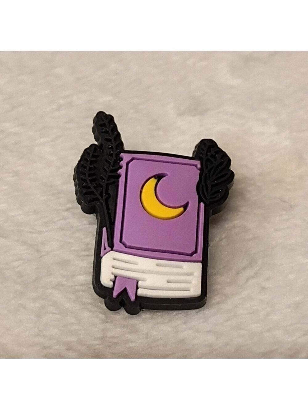 5/$5 Purple And Black Witchy Book Croc Shoe Charm Jibbitz